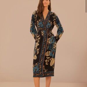 Farm Rio Tapestry Wrap Dress